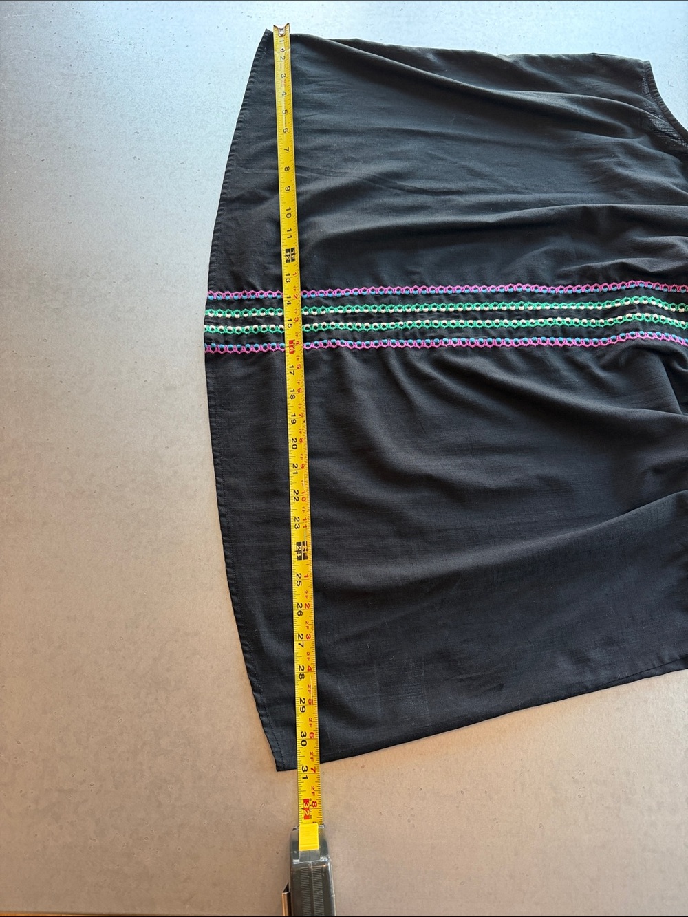 Knox Rose Black Halter Top with Embroidered Green & Purple Trim XXL - Picture 6 of 9